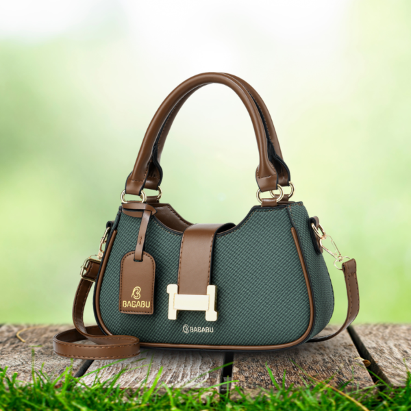 Bagabu Elegant Mini Green Handbag Vegan Leather Stylish Women's Shoulder Bag BB1003G