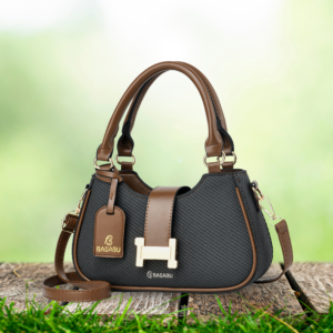 Bagabu Elegant Mini Black Handbag Vegan Leather Stylish Women's Shoulder Bag BB1003B