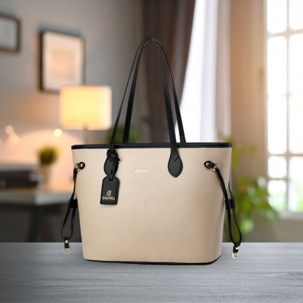 Bagabu Khaki Luxary Vegan Tote Handbag for Women and Girls BB1001K